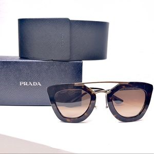 Prada Women’s Conceptual Cat Eye Sunglasses in Tortoiseshell